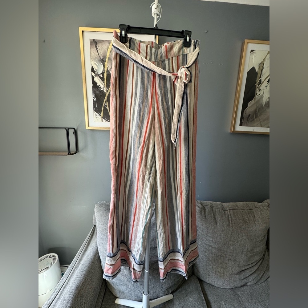 Express Striped Wide-Leg Pants - Picture 2 of 9